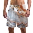 thumbnail image 1 of luoweisi Men's Beach Shorts Quick Dry Swim Trunks with Mesh Lining Marble Texture M, 1 of 5