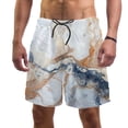 thumbnail image 1 of luoweisi Men's Beach Shorts Quick Dry Swim Trunks with Mesh Lining Marble Texture S, 1 of 5