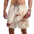 thumbnail image 1 of luoweisi Men's Beach Shorts Quick Dry Swim Trunks with Mesh Lining Marble Texture S, 1 of 1