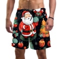 thumbnail image 1 of luoweisi Men's Beach Shorts Quick Dry Swim Trunks with Mesh Lining Merry Chrismas 2XL, 1 of 5