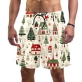 thumbnail image 1 of luoweisi Men's Beach Shorts Quick Dry Swim Trunks with Mesh Lining Merry Chrismas L, 1 of 5