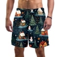 thumbnail image 1 of luoweisi Men's Beach Shorts Quick Dry Swim Trunks with Mesh Lining Merry Chrismas L, 1 of 5