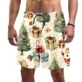 thumbnail image 1 of luoweisi Men's Beach Shorts Quick Dry Swim Trunks with Mesh Lining Merry Chrismas S, 1 of 5