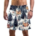 thumbnail image 1 of luoweisi Men's Beach Shorts Quick Dry Swim Trunks with Mesh Lining Merry Chrismas XL, 1 of 5