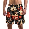 thumbnail image 1 of luoweisi Men's Beach Shorts Quick Dry Swim Trunks with Mesh Lining Merry Chrismas XL, 1 of 5