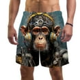 thumbnail image 1 of luoweisi Men's Beach Shorts Quick Dry Swim Trunks with Mesh Lining Monkey 2XL, 1 of 5
