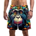 thumbnail image 1 of luoweisi Men's Beach Shorts Quick Dry Swim Trunks with Mesh Lining Monkey 2XL, 1 of 5