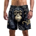 thumbnail image 1 of luoweisi Men's Beach Shorts Quick Dry Swim Trunks with Mesh Lining Monkey 2XL, 1 of 5