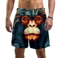 thumbnail image 1 of luoweisi Men's Beach Shorts Quick Dry Swim Trunks with Mesh Lining Monkey L, 1 of 5