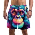 thumbnail image 1 of luoweisi Men's Beach Shorts Quick Dry Swim Trunks with Mesh Lining Monkey L, 1 of 5