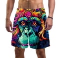 thumbnail image 1 of luoweisi Men's Beach Shorts Quick Dry Swim Trunks with Mesh Lining Monkey L, 1 of 5