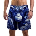 thumbnail image 1 of luoweisi Men's Beach Shorts Quick Dry Swim Trunks with Mesh Lining Monkey L, 1 of 5