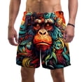 thumbnail image 1 of luoweisi Men's Beach Shorts Quick Dry Swim Trunks with Mesh Lining Monkey M, 1 of 5