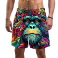 thumbnail image 1 of luoweisi Men's Beach Shorts Quick Dry Swim Trunks with Mesh Lining Monkey M, 1 of 5