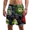 thumbnail image 1 of luoweisi Men's Beach Shorts Quick Dry Swim Trunks with Mesh Lining Monkey M, 1 of 5