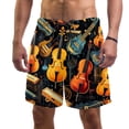 thumbnail image 1 of luoweisi Men's Beach Shorts Quick Dry Swim Trunks with Mesh Lining Musical Instrument 2XL, 1 of 5
