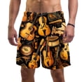thumbnail image 1 of luoweisi Men's Beach Shorts Quick Dry Swim Trunks with Mesh Lining Musical Instrument L, 1 of 5