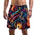 thumbnail image 1 of luoweisi Men's Beach Shorts Quick Dry Swim Trunks with Mesh Lining Musical Instrument L, 1 of 5