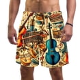 thumbnail image 1 of luoweisi Men's Beach Shorts Quick Dry Swim Trunks with Mesh Lining Musical Instrument L, 1 of 5