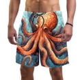 thumbnail image 1 of luoweisi Men's Beach Shorts Quick Dry Swim Trunks with Mesh Lining Octopus L, 1 of 5