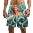 thumbnail image 1 of luoweisi Men's Beach Shorts Quick Dry Swim Trunks with Mesh Lining Octopus L, 1 of 5