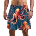 thumbnail image 1 of luoweisi Men's Beach Shorts Quick Dry Swim Trunks with Mesh Lining Octopus S, 1 of 5