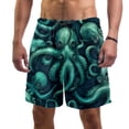 thumbnail image 1 of luoweisi Men's Beach Shorts Quick Dry Swim Trunks with Mesh Lining Octopus S, 1 of 5