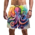 thumbnail image 1 of luoweisi Men's Beach Shorts Quick Dry Swim Trunks with Mesh Lining Octopus S, 1 of 5