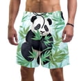 thumbnail image 1 of luoweisi Men's Beach Shorts Quick Dry Swim Trunks with Mesh Lining Panda 2XL, 1 of 5