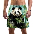 thumbnail image 1 of luoweisi Men's Beach Shorts Quick Dry Swim Trunks with Mesh Lining Panda L, 1 of 5
