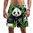 thumbnail image 1 of luoweisi Men's Beach Shorts Quick Dry Swim Trunks with Mesh Lining Panda L, 1 of 5
