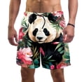 thumbnail image 1 of luoweisi Men's Beach Shorts Quick Dry Swim Trunks with Mesh Lining Panda L, 1 of 5