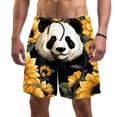 thumbnail image 1 of luoweisi Men's Beach Shorts Quick Dry Swim Trunks with Mesh Lining Panda Sunflower M, 1 of 1