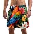 thumbnail image 1 of luoweisi Men's Beach Shorts Quick Dry Swim Trunks with Mesh Lining Parrot 2XL, 1 of 5
