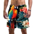 thumbnail image 1 of luoweisi Men's Beach Shorts Quick Dry Swim Trunks with Mesh Lining Parrot L, 1 of 5