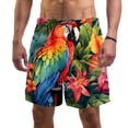 thumbnail image 1 of luoweisi Men's Beach Shorts Quick Dry Swim Trunks with Mesh Lining Parrot XL, 1 of 5