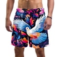 thumbnail image 1 of luoweisi Men's Beach Shorts Quick Dry Swim Trunks with Mesh Lining Peace Dove M, 1 of 5