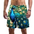 thumbnail image 1 of luoweisi Men's Beach Shorts Quick Dry Swim Trunks with Mesh Lining Peacock 2XL, 1 of 5