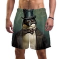 thumbnail image 1 of luoweisi Men's Beach Shorts Quick Dry Swim Trunks with Mesh Lining Penguin 2XL, 1 of 5