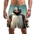 thumbnail image 1 of luoweisi Men's Beach Shorts Quick Dry Swim Trunks with Mesh Lining Penguin L, 1 of 5