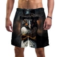 thumbnail image 1 of luoweisi Men's Beach Shorts Quick Dry Swim Trunks with Mesh Lining Penguin L, 1 of 5