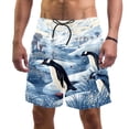thumbnail image 1 of luoweisi Men's Beach Shorts Quick Dry Swim Trunks with Mesh Lining Penguin L, 1 of 5
