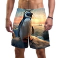 thumbnail image 1 of luoweisi Men's Beach Shorts Quick Dry Swim Trunks with Mesh Lining Penguin L, 1 of 5