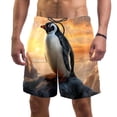 thumbnail image 1 of luoweisi Men's Beach Shorts Quick Dry Swim Trunks with Mesh Lining Penguin L, 1 of 5