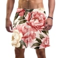 thumbnail image 1 of luoweisi Men's Beach Shorts Quick Dry Swim Trunks with Mesh Lining Peony L, 1 of 5