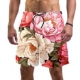 thumbnail image 1 of luoweisi Men's Beach Shorts Quick Dry Swim Trunks with Mesh Lining Peony L, 1 of 5
