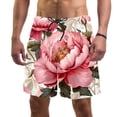 thumbnail image 1 of luoweisi Men's Beach Shorts Quick Dry Swim Trunks with Mesh Lining Peony M, 1 of 5