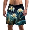 thumbnail image 1 of luoweisi Men's Beach Shorts Quick Dry Swim Trunks with Mesh Lining Plants under the Stars L, 1 of 5