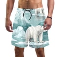 thumbnail image 1 of luoweisi Men's Beach Shorts Quick Dry Swim Trunks with Mesh Lining Polar Bear L, 1 of 5