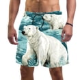 thumbnail image 1 of luoweisi Men's Beach Shorts Quick Dry Swim Trunks with Mesh Lining Polar Bear L, 1 of 5